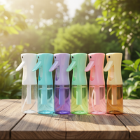 Botol Semprot Kontinu 16oz 200ml 300ml 6oz Bentuk Silinder Semprotan Halus untuk Perawatan Kulit Serum Sampo dengan Cakupan Lebih Luas