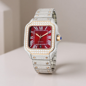 OEM Luxury Carter Style Iced Out Moissanite Watch Pass Diamond Tester Gold Rose Gold Silver IP Plated Stainless Steel <b>Bracelet</b> - Product Image 5