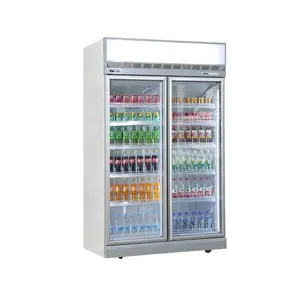 supermarket drinks fridge display refrigerator vertical glass door beverage storing showcase chiller beverage refrigerator