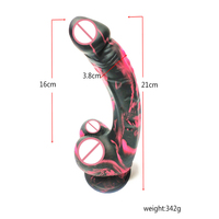 Godemiché en Silicone multicolore pour hommes et femmes, succion en tête de champignon, grand pénis, jouet réaliste, plusieurs couleurs, noir