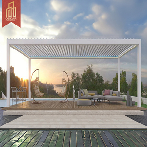 <span class=keywords><strong>Pergola</strong></span> Bioclimatique Automatique de Jardin Extérieur <span class=keywords><strong>2x3</strong></span> Motorisée Pliante Électrique Toit à Lamelles Entièrement Rétractable - Product Image 6