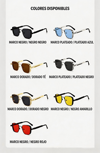 Lentes de Sol para Hombre y Mujer, Gafas de Sol Polarizadas, Metal Dorado, Cuadradas, Retro, Bisagra de Resorte, Precio de Fábrica, Venta al Por Mayor - Product Image 2