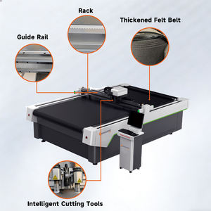 Machine de découpe CNC à couteau vibrant SQ 1625 pour cuir et chaussures, routeur CNC, découpeuse de tissu avec plateforme d'alimentation automatique - Product Image 2