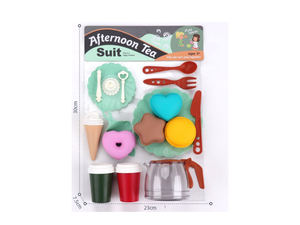 Juego de tazas de té para niños, Juego de <span class=keywords><strong>tetera</strong></span> de juguete para pastel, accesorios de juego de rol de imitación, juego de fiesta de comida para niños, regalos de cumpleaños - Product Image 6