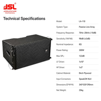 LA-110 Haut-parleur passif professionnel Line Array 10 pouces 300W en contreplaqué de bouleau pour systèmes de sonorisation de scène et événements en direct