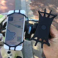 Support de téléphone de vélo en silicone pour poignée de voiture RTS Compatible Samsung/Huawei pour accessoires de support de motos inclus