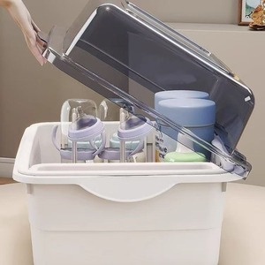 Scatola porta biberon con scolapiatti, mobiletto antipolvere con coperchio, contenitore per alimenti per neonati, attrezzi, ciotole e bacchette - Product Image 4