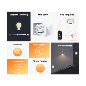 Modulo Interruttore Dimmer Intelligente Tuya Zigbee 1/2 Gang per il Controllo dell'Illuminazione, per l'Integrazione nella Catena di Approvvigionamento Commerciale Europea - Product Image 2