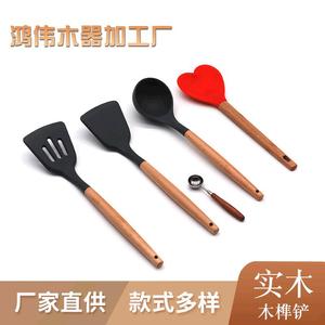 Pelle à sable en bois pour enfants, jouets de plage, en hêtre, noyer et frêne, pour les 2 à 4 ans, unisexe, outil de cuisine simulé - Product Image 5