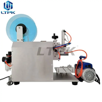 LT-60 semi-automatique manuel Table Top Surface autocollant en plastique bouteille étiqueteuse pour plat plat carré bouteille/boîte/sac/canette