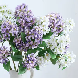 Vente en gros de fleurs réalistes en soie Gardenia avec une vraie touche pour mariage, Noël ou Pâques Centres de table Décor
