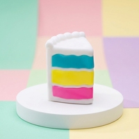 Jouet à presser en forme de gâteau sandwich coloré pour adultes, jouet anti-stress, jouet sensoriel doux pour les doigts, cadeau