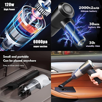 Aspirateur à main sans fil 3 en 1 aspirateur 15000Pa haute puissance, mini aspirateur rechargeable accessoires de voiture portables