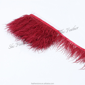 Múltiples Colores en Stock, Adorno de Encaje con Plumas de Avestruz de 8-10cm, 1 Capa, Flecos de Avestruz de Buena Calidad para Decoración de Vestidos Hechos a Mano - Product Image 5