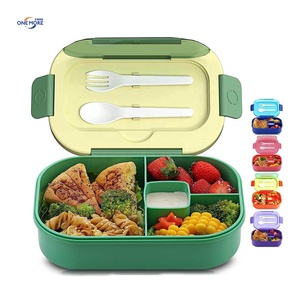 4 Compartment Plastic Lunch Box Leak Proof Bento Lunch Box Container for Kids BPA Free