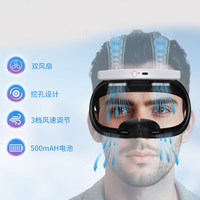 Aksesoris permainan es sutra masker Anti kabut dan Anti stuffiness untuk Meta Quest3S ventilasi dan kipas pendingin masker pengganti