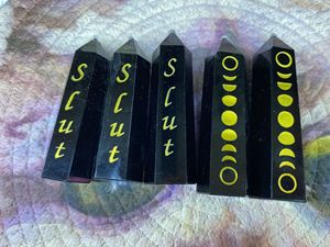 Obsidienne noire, 1 pièce, avec éclipse de logo du soleil, vente en gros de l'usine - Product Image 5