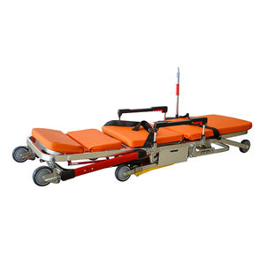 Camilla de ambulancia plegable de silla de aleación de aluminio de alta resistencia con respaldo ajustable y cinturones de seguridad - Product Image 3