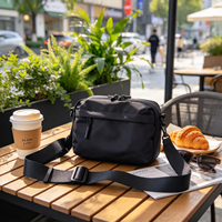 Sac bandoulière tendance avec fermeture éclair, léger, à sangle unique, pour unisexe