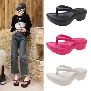 Nuovo Design <span class=keywords><strong>con</strong></span> suola morbida e spessa tacchi a zeppa sandali estivi da donna <span class=keywords><strong>infradito</strong></span> per il tempo libero sulla spiaggia del mare - Product Image 3