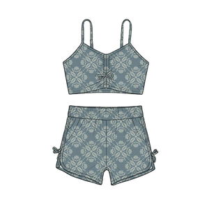 <span class=keywords><strong>Maillot</strong></span> de <span class=keywords><strong>bain</strong></span> pour enfants personnalisé, haut sans manches et short, <span class=keywords><strong>maillot</strong></span> de <span class=keywords><strong>bain</strong></span> hawaïen à séchage rapide pour bébés filles - Product Image 2