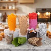 Meilleures ventes : Emballages pour cupcakes en papier kraft brun style journal imprimé sur mesure, moules à muffins, accessoires de pâtisserie