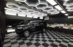 Adled Personnalisé Garage Led Hexagon Car Wash Equipment Light LED Car Detailing Working Workshop Ceiling Honeycomb Lights 220V - Product Image 6