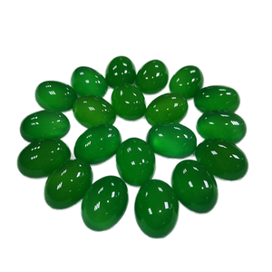 Precio al por mayor: Piedras sueltas de cristal natural, cabujón de chalcedonia de ágata roja, jade crisoprasa verde natural, talla pera, para la cara del anillo. - Product Image 1