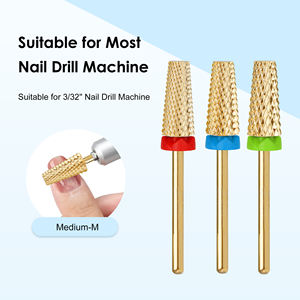Forets à ongles de haute qualité grands forets coniques pour dissolvant de vernis à Gel rapide coupe croisée cuticule propre Type de prise américaine - Product Image 3