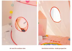 어린이 텐트 공주 성 식물 만화 놀이집 작은 집 남아 여아 집 침대 - Product Image 4