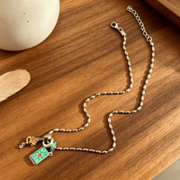 Collier vintage cartes de tarot Soleil-Lune-Etoiles en alliage de zinc, design géométrique, bijou élégant haut de gamme