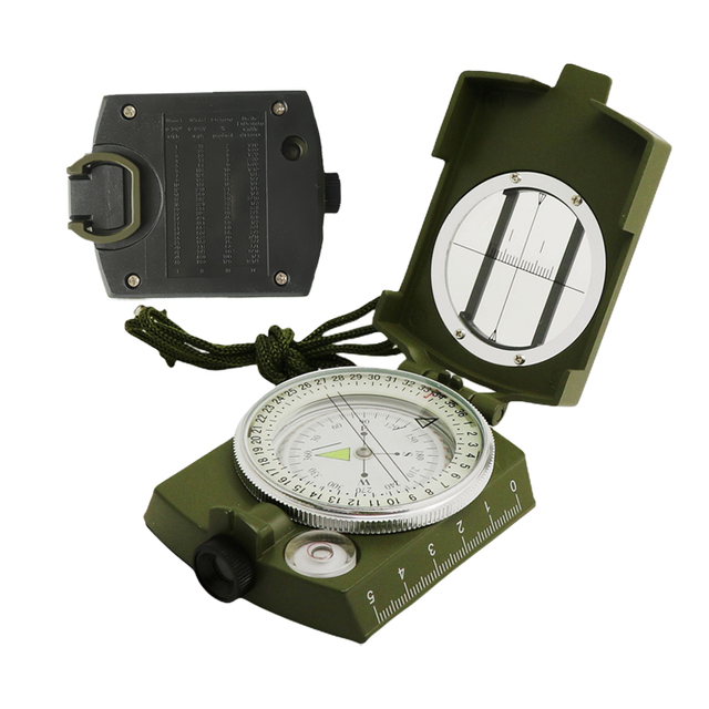 Outdoor Vintage Mirror Geological Precision Outdoor Travel Plotting Survey Clinometer Compass