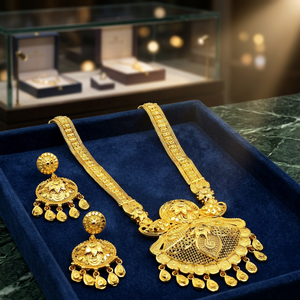 En gros, Ensemble de bijoux de mode en laiton plaqué or micron 14K 18K 24K, comprenant des colliers longs et un ensemble de bijoux à motif floral en laiton rempli d'or - Product Image 2