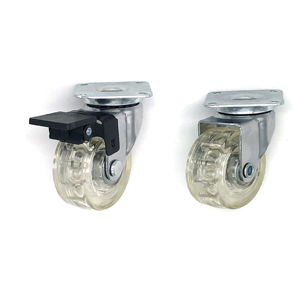 Roulettes droites en gel pour meubles, roulettes pivotantes plates, roulettes transparentes - Product Image 1