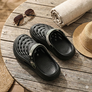 รองเท้าแตะแบบสวมสำหรับฤดูร้อน OEM สำหรับผู้หญิงและผู้ชาย ปิดนิ้วเท้า วัสดุ EVA สไตล์สปอร์ต คุณภาพเยี่ยม เหมาะสำหรับใส่ในสวน กันน้ำ ด้านบนเป็นตาข่าย น้ำหนักเบา - Product Image 4