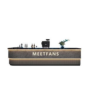 Phong cách công nghiệp gỗ vuông quầy bar rõ ràng quầy trước quầy rượu nhỏ quầy tiếp tân Bàn cà phê/trà sữa cửa hàng bàn - Product Image 1