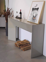 Console d'entrée en chêne massif de style français, meuble de couloir, table d'appoint moderne minimaliste, meuble de salon