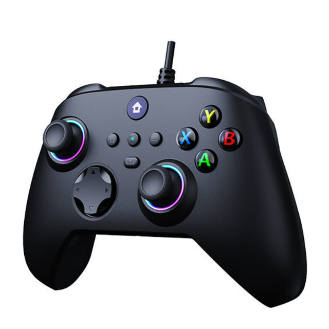 Wired Controller Colorful RGB Light for Xbox Series S/X Gamepad With Back Button PC Game Controller