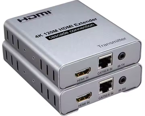 ตัวขยายสัญญาณ <span class=keywords><strong>HDMI</strong></span> 4K 1.4 เชื่อมต่อแบบ Cascade ระยะ 120 เมตร ผ่านสาย Cat5e/Cat6 โหมด One to Many พร้อม IR สำหรับแล็ปท็อป เครื่องเล่น DVD ทีวี และโปรเจคเตอร์ - Product Image 1