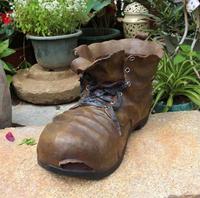 Promotion : Pot de fleurs créatif en résine, fait main, en forme de botte de cowboy, pour la décoration de la maison et du jardin