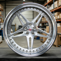 2 pièces de jantes en alliage d'aluminium chromé personnalisées 5x120 5*112 à profil profond de 18 à 24 pouces pour E63 CLS63 M5 M8 RS6 RS7 Huracan Corvette