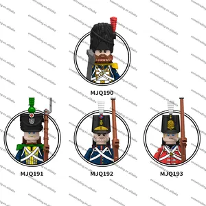 MJQ190-193 Military Soldier French Sappers Hessian Light Portuguese K.G.L.Line Infantry Minifigs Action Building Block Kids Toys