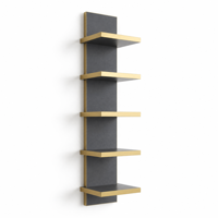 Étagère en bois moderne à 5 niveaux, rangement multifonctionnel pour cuisine, salle à manger, salle de bain, bureau à domicile, salon, hôtel