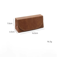 Étui de rangement rigide de luxe en cuir pour lunettes de soleil de créateur 2026 de haute qualité