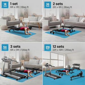 <span class=keywords><strong>Tapis</strong></span> <span class=keywords><strong>de</strong></span> <span class=keywords><strong>sol</strong></span> emboîtables en EVA CA, 18 pièces – Antichoc, antidérapants, 12,6x12,6x0,4 pouces, 18 pieds carrés, revêtement <span class=keywords><strong>de</strong></span> <span class=keywords><strong>sol</strong></span> protecteur <span class=keywords><strong>pour</strong></span> - Product Image 3