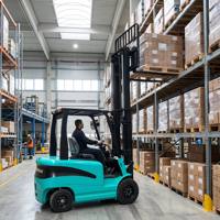 Carrello Elevatore Elettrico Woerkai CPD25B OEM da 2,5 Tonnellate, Altezza Regolabile 3-7m, Batteria Senza Manutenzione, per Scaffalature Portapallet