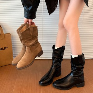 Stivaletti <span class=keywords><strong>Chelsea</strong></span> da <span class=keywords><strong>Donna</strong></span> in Morbida Pelle Microfibra, Tacco Sottile, Punta Affusolata, Nuovo Stile Invernale, Slip-On con Tacco Alto - Product Image 5