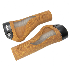 Puños ergonómicos de corcho de alta calidad para bicicleta UFOR UG‑101C, puños de manillar de corcho natural, puños antivibración para bicicleta de montaña para ciclismo de sendero - Product Image 1