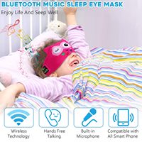 Casque de sommeil Hibou violet, mignon, pour enfants, adolescents, jeunes, garçons, filles, avec pilote dynamique sans fil 5.2, faible latence, voyage, 300 mAh