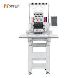 Grande Vente HONRAIN Usine Chinoise Machine à Broderie Mini Monotête Informatisée 9/12 Aiguilles 1200 Tr/min pour Vêtements - Product Image 1